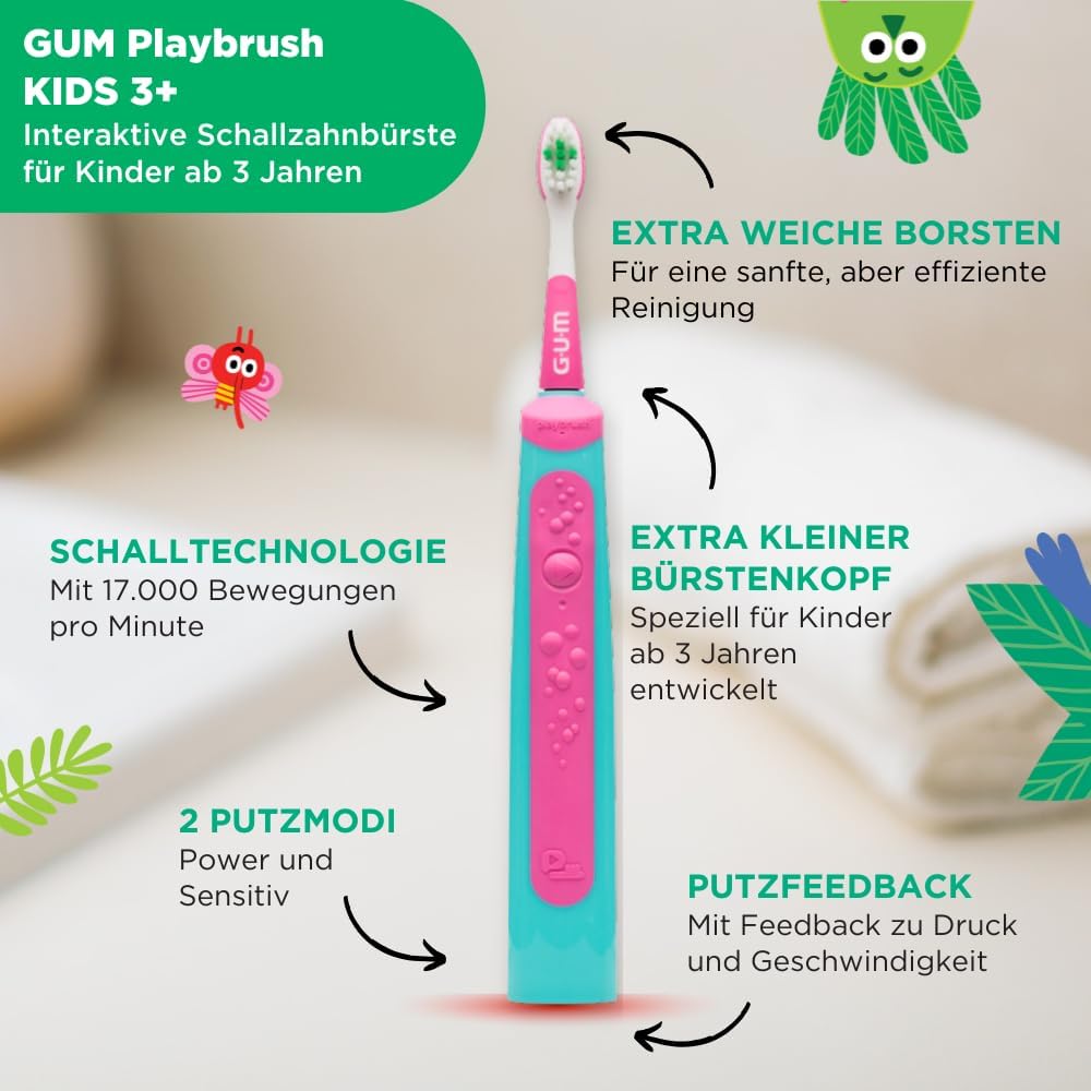 GUM Playbrush Junior pink 3+
