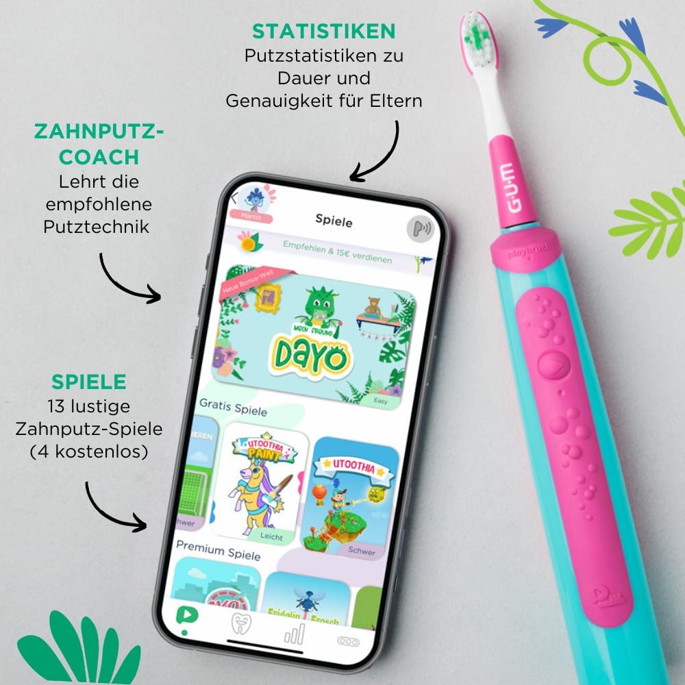 GUM Playbrush Junior pink 3+